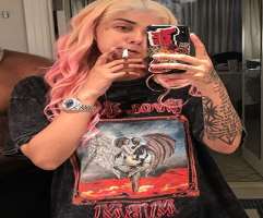 Ally Lotti smoking
